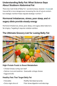 The Ultimate Grocery List for Losing Belly Fat